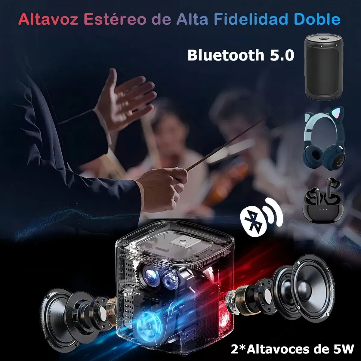 Proyector 4k Profesional Android 9.0 Bigview Full Hd 12000 Lúmenes 2 Gb Ram + 16 Gb Rom Bluetooth 5.0 Wifi 5g / 2.4g - 图片 7