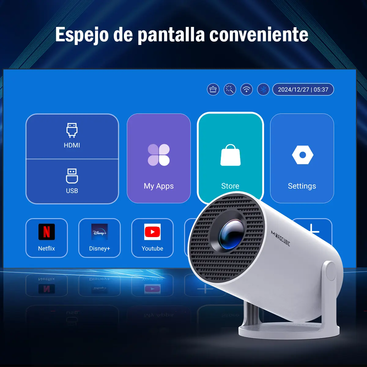 Proyector 8k Hd Portátil Android14 Magcubic Hy300pro 290ansi - 图片 8