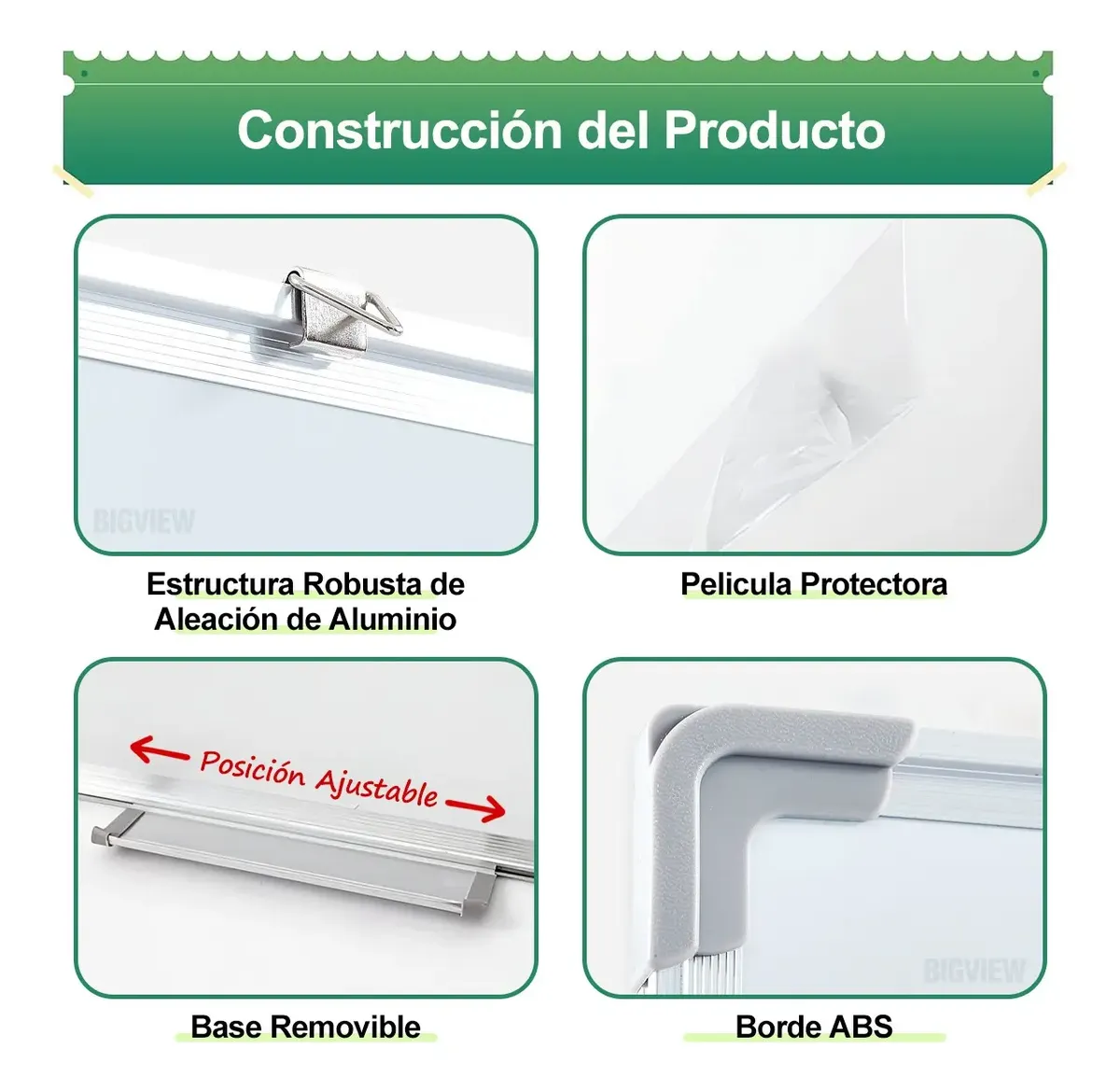Pizarrón Blanco Magnética De Escritura De Doble Cara 40x60 - 图片 3