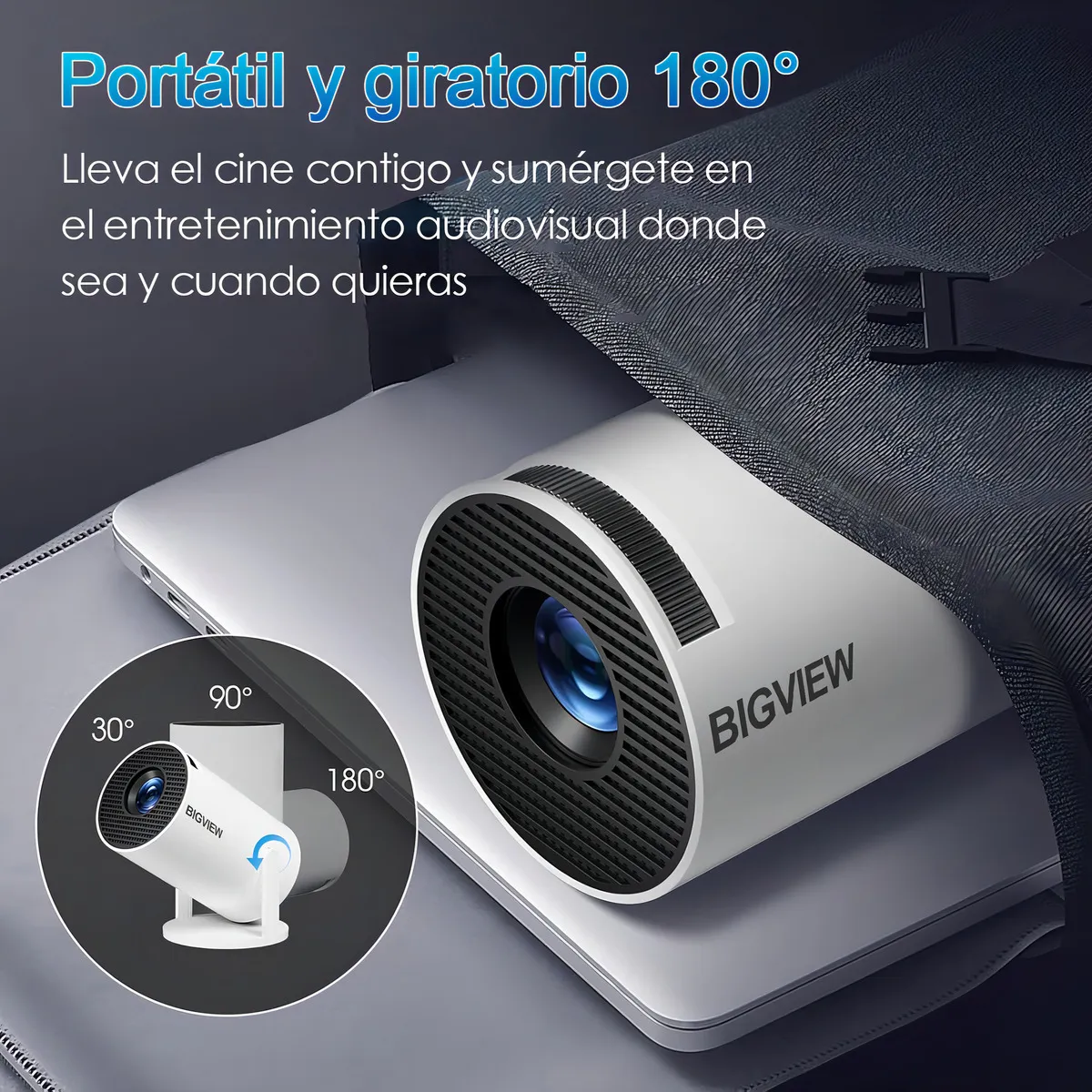 Bigview Mini Proyector Hy300 Pro Proyector Profesional 4k Wifi Blanco Portátil Smart Tv 12000lm - 图片 7