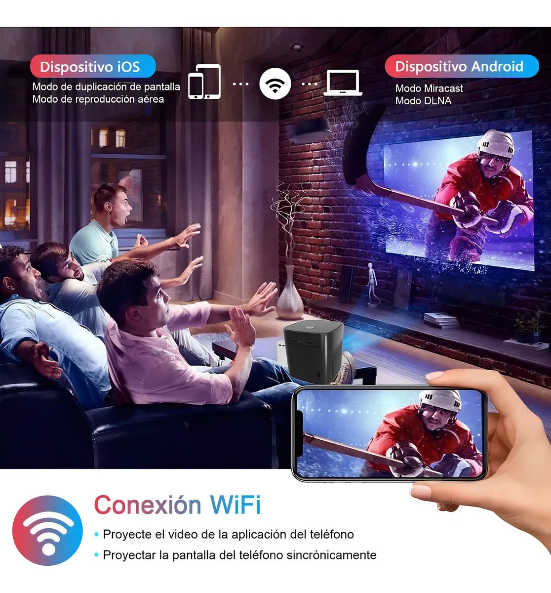 Proyector 4k Profesional Android 9.0 Bigview Full Hd 12000 Lúmenes 2 Gb Ram + 16 Gb Rom Bluetooth 5.0 Wifi 5g / 2.4g - 图片 3