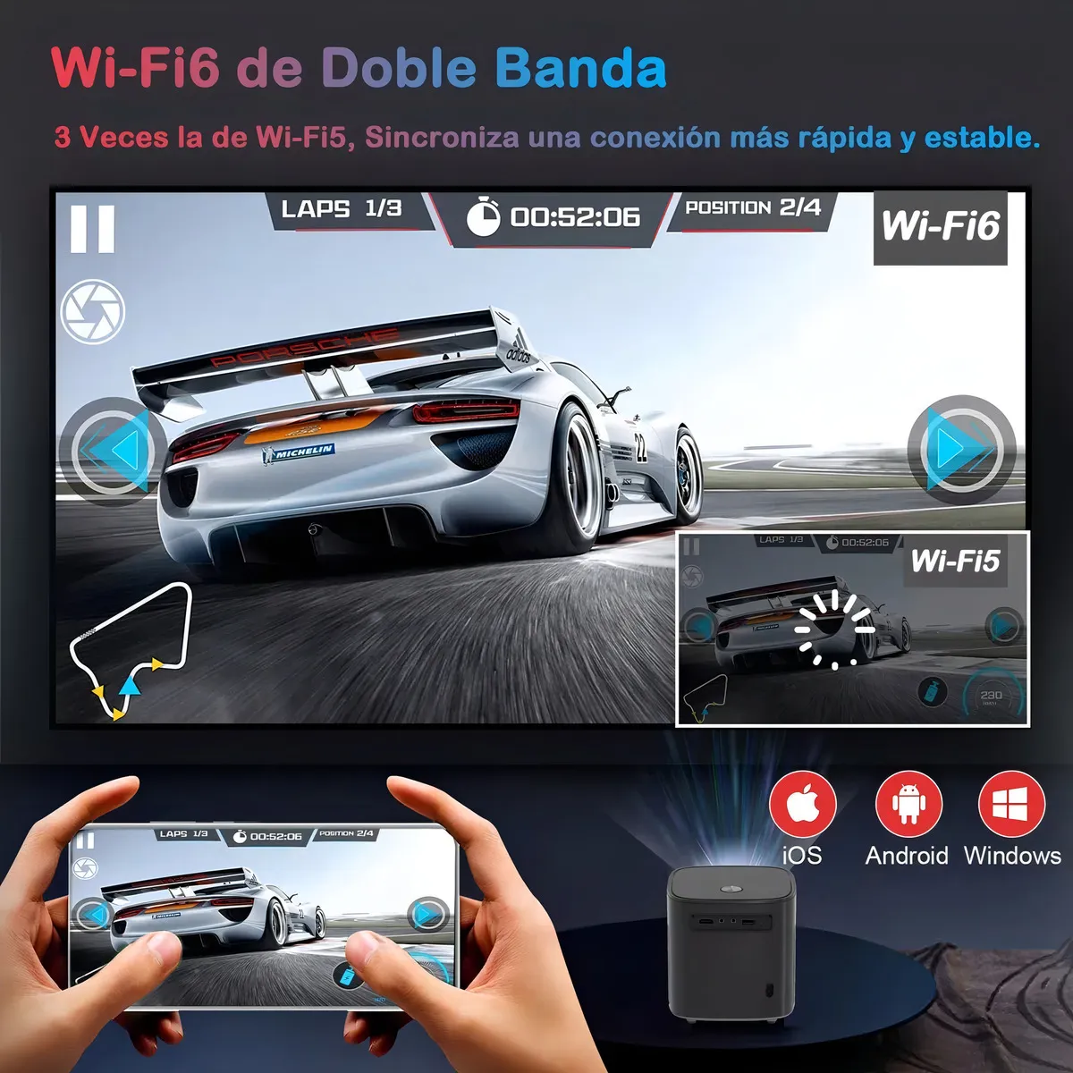 Proyector 4k Profesional Android 9.0 Bigview Full Hd 12000 Lúmenes 2 Gb Ram + 16 Gb Rom Bluetooth 5.0 Wifi 5g / 2.4g - 图片 5