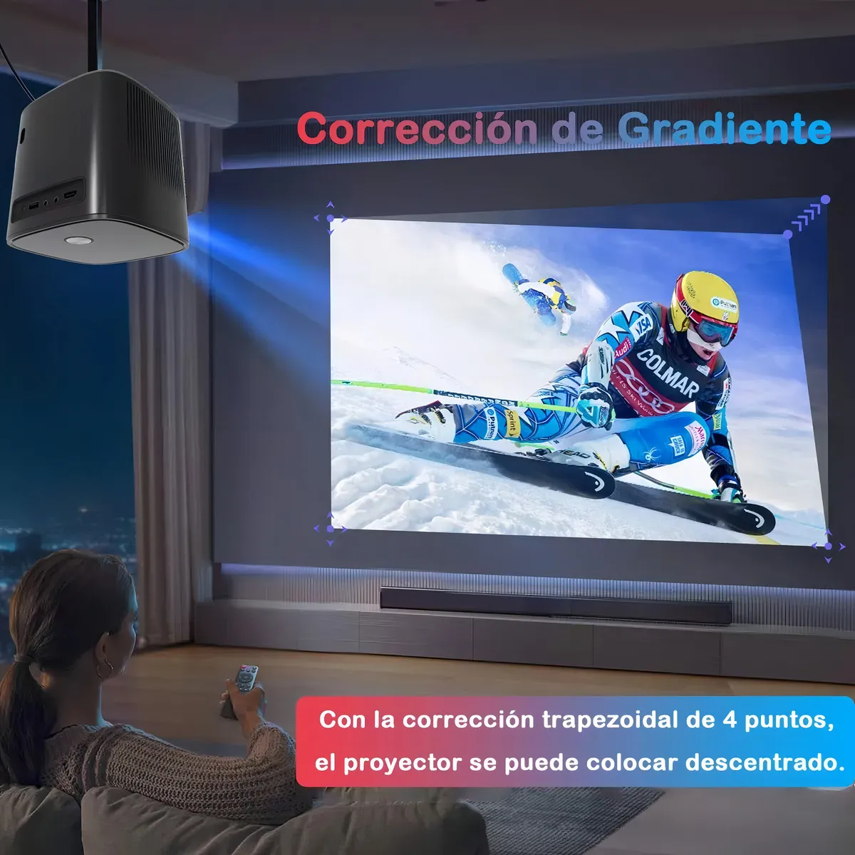 Proyector 4k Profesional Android 9.0 Bigview Full Hd 12000 Lúmenes 2 Gb Ram + 16 Gb Rom Bluetooth 5.0 Wifi 5g / 2.4g - 图片 4