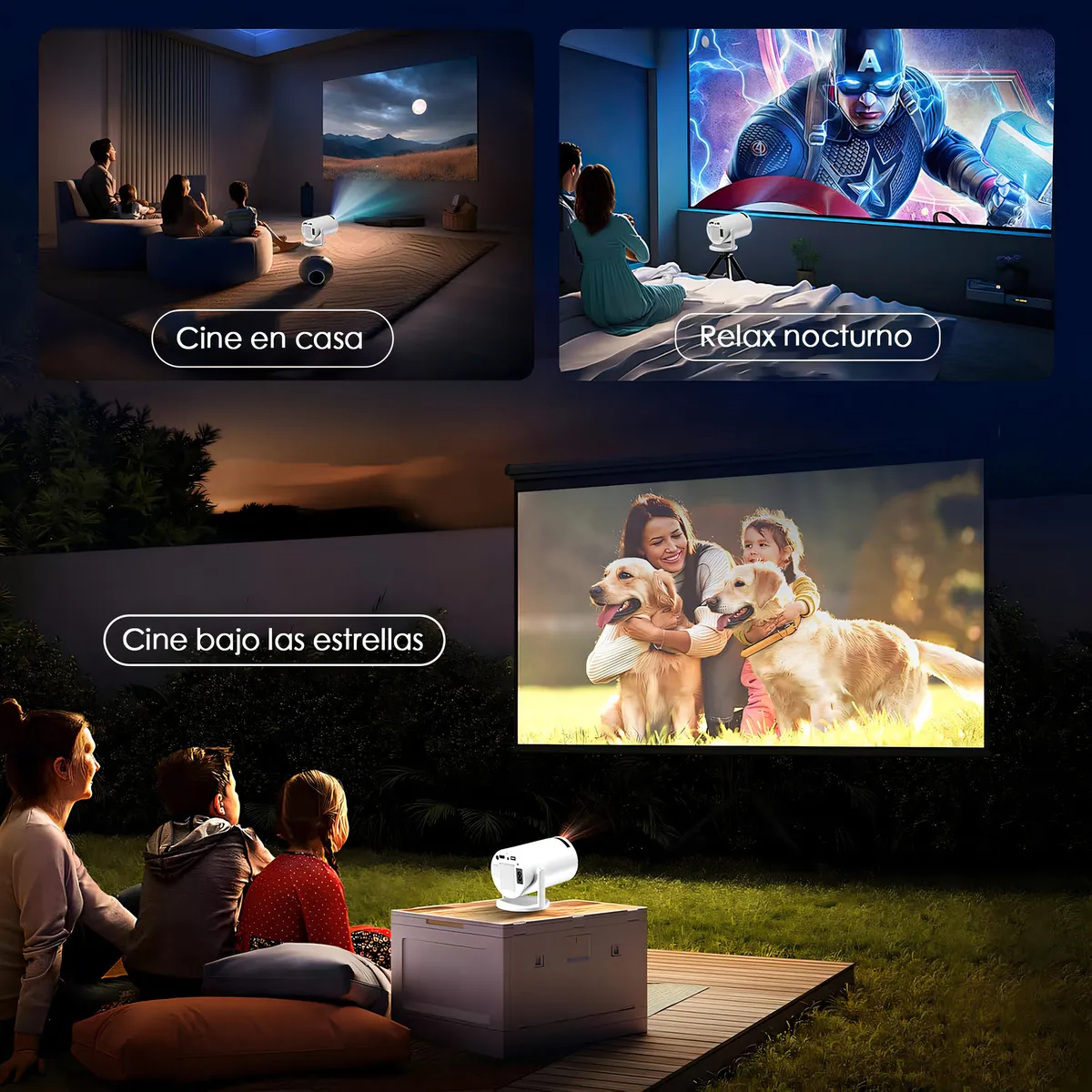 Bigview Mini Proyector Hy300 Pro Proyector Profesional 4k Wifi Blanco Portátil Smart Tv 12000lm - 图片 9